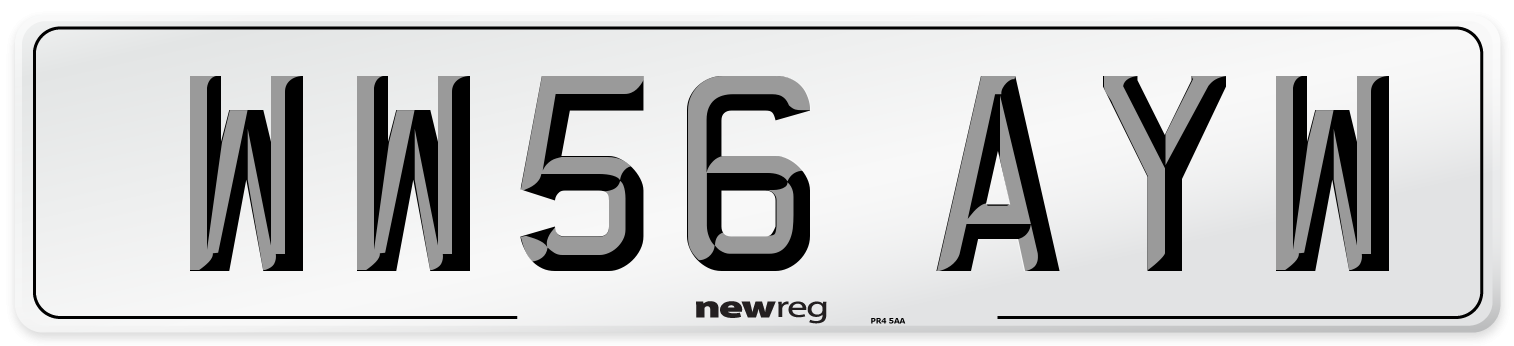 WW56 AYW Number Plate from New Reg